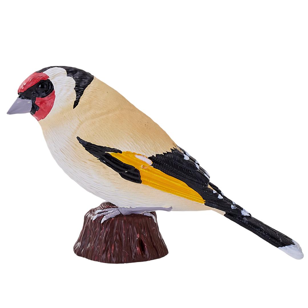 European Goldfinch Figurine - Small Hand Painted Wildlife & Bird Toy Figure - Mojo