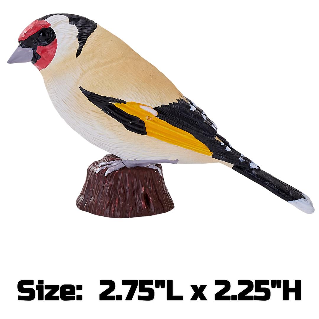 European Goldfinch Figurine - Small Hand Painted Wildlife & Bird Toy Figure - Mojo