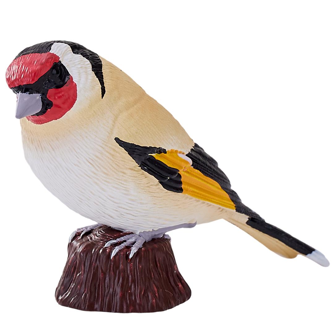 European Goldfinch Figurine - Small Hand Painted Wildlife & Bird Toy Figure - Mojo
