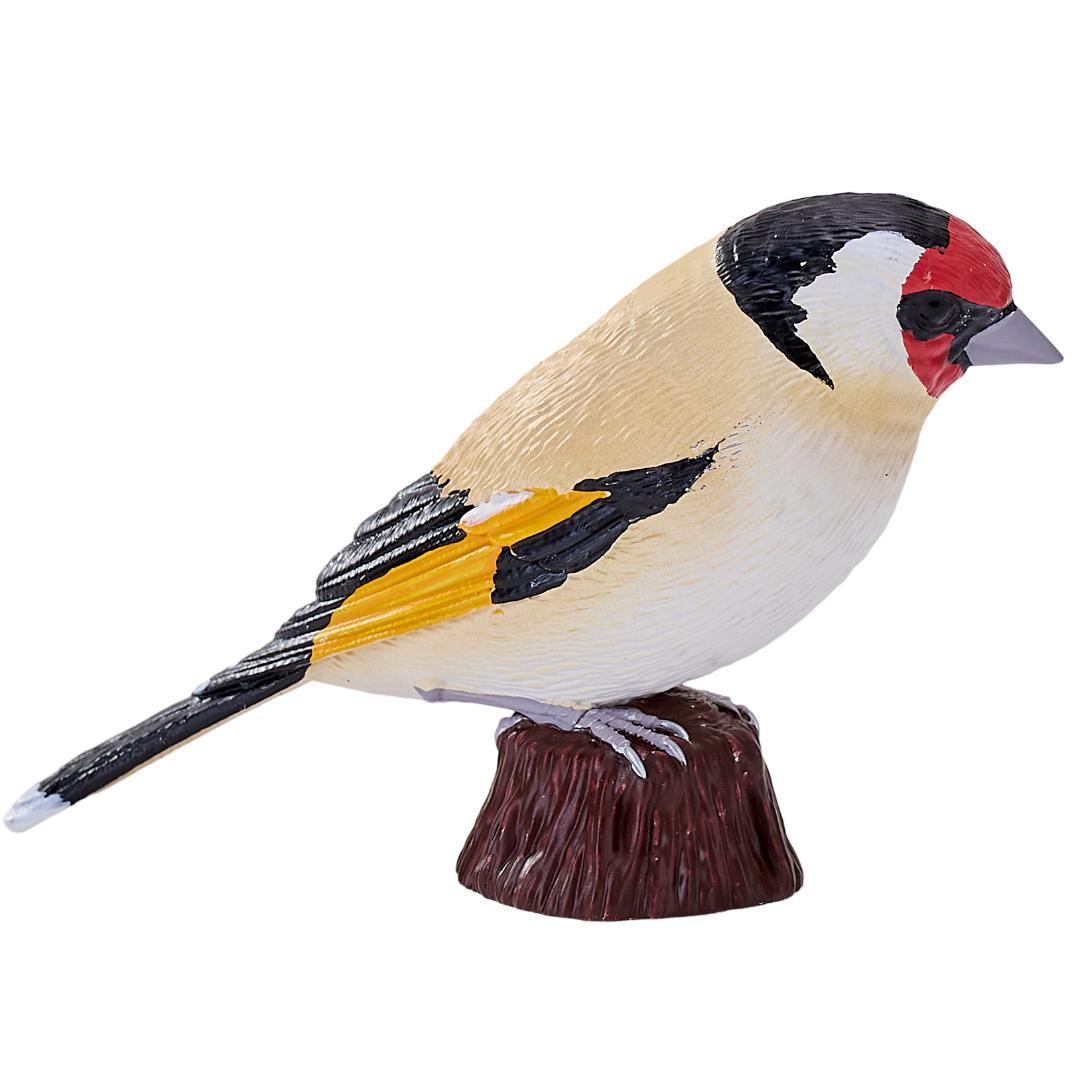 European Goldfinch Figurine - Small Hand Painted Wildlife & Bird Toy Figure - Mojo
