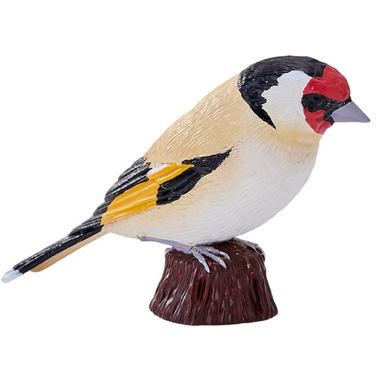European Goldfinch Figurine - Small Hand Painted Wildlife & Bird Toy Figure - Mojo