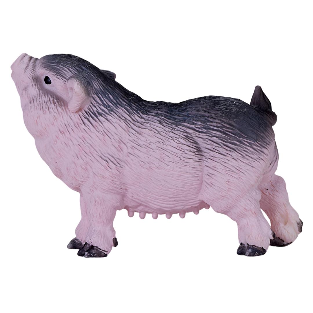 Pot Bellied Piglet Figurine - Miniature Hand Painted Farm Animal Pig Toy Figure - Mojo
