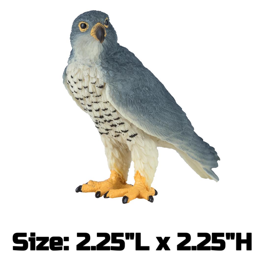 Peregrine Falcon Figurine - Small Hand Painted Wildlife & Bird Toy Figure - Mojo