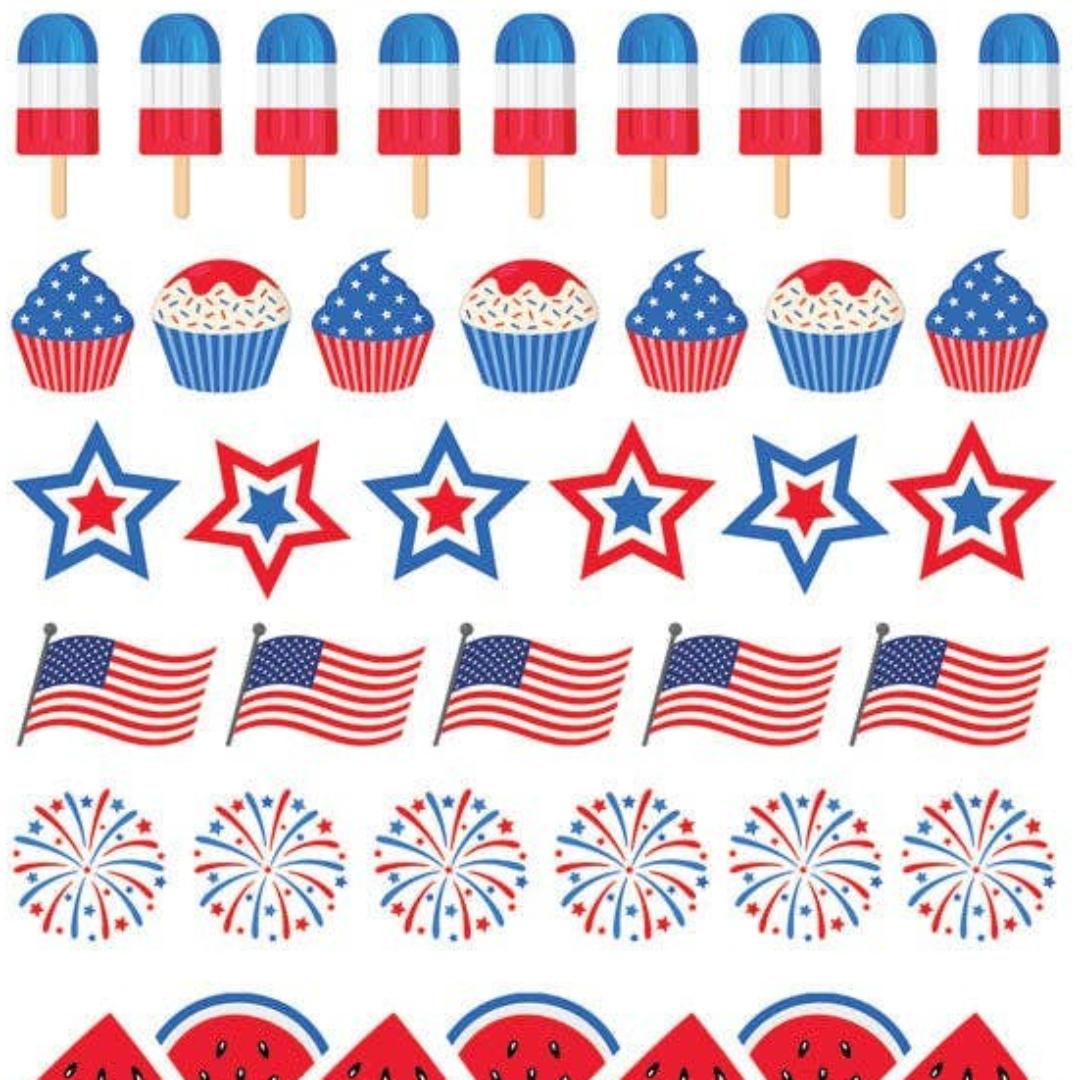 Mini 4th of July Stickers - Summer Fun Sticker Sheet