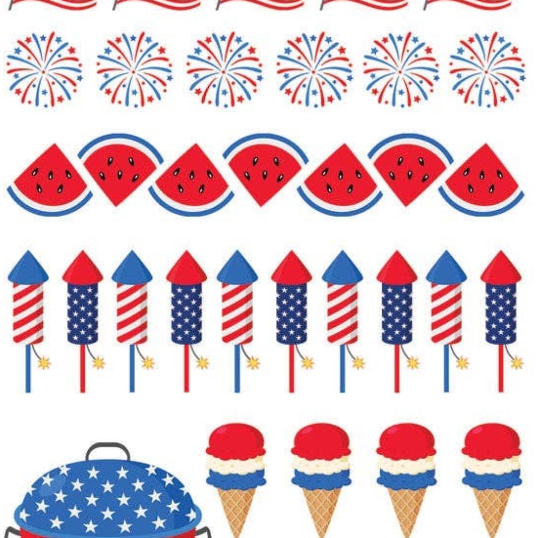 Mini 4th of July Stickers - Summer Fun Sticker Sheet
