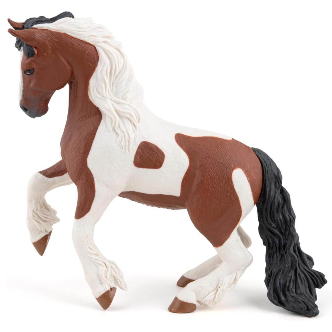 Irish Cob Horse Figurine - Hand Painted Farm Animal Toy Figure - Papo