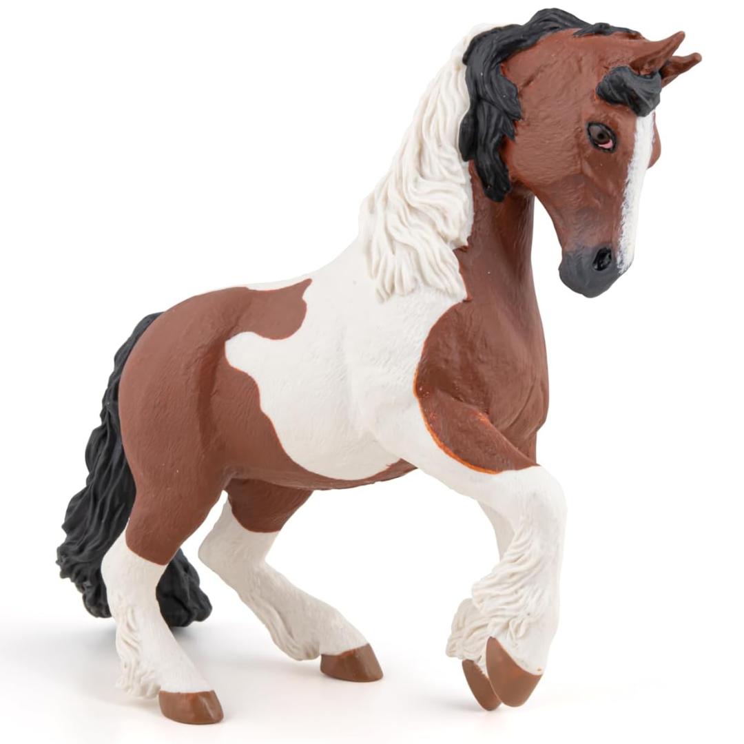 Irish Cob Horse Figurine - Hand Painted Farm Animal Toy Figure - Papo