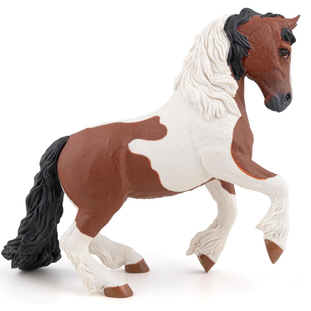 Irish Cob Horse Figurine - Hand Painted Farm Animal Toy Figure - Papo