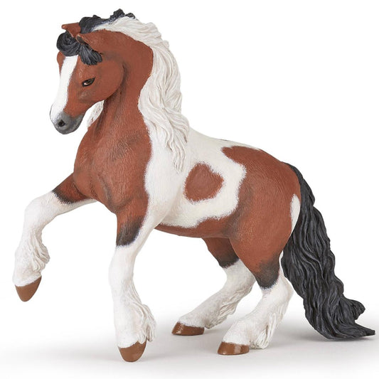 Irish Cob Horse Figurine - Hand Painted Farm Animal Toy Figure - Papo