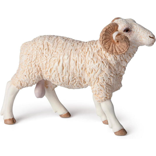 Ram Sheep Figurine - Hand Painted Farm Animal Toy Figure - Papo