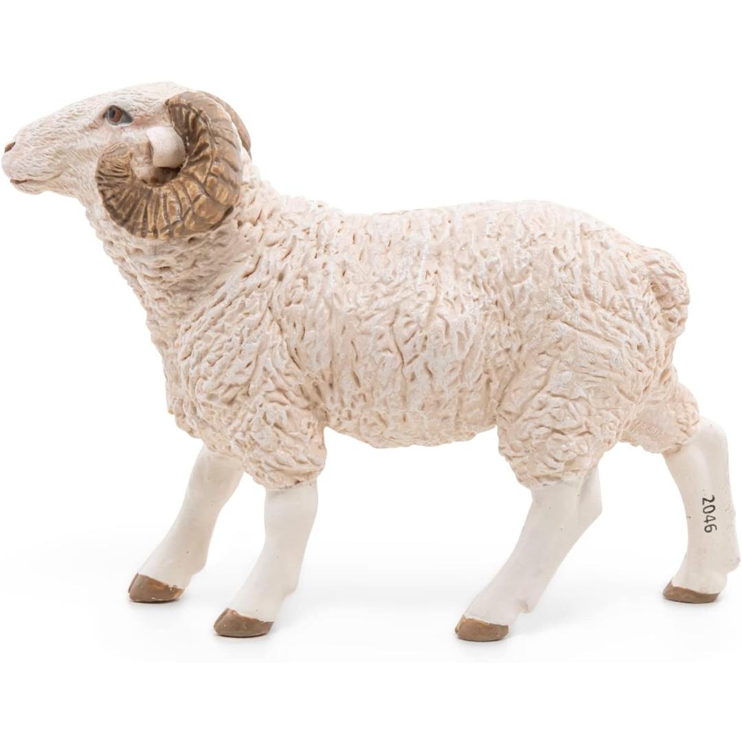 Ram Sheep Figurine - Hand Painted Farm Animal Toy Figure - Papo