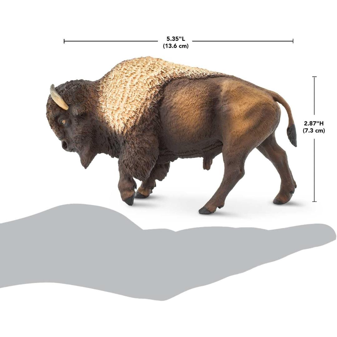 Bison Figurine - Hand Painted Collectible Wild Animal Toy Figure - Safari Ltd