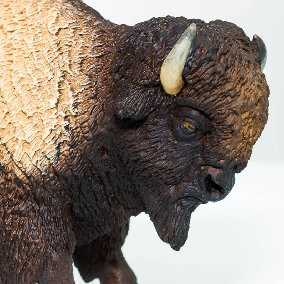 Bison Figurine - Hand Painted Collectible Wild Animal Toy Figure - Safari Ltd