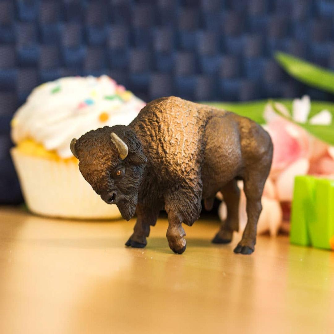 Bison Figurine - Hand Painted Collectible Wild Animal Toy Figure - Safari Ltd