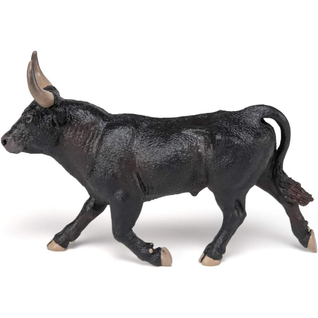 Camargue Bull Figurine - Hand Painted Farm Animal Toy Figure - Papo