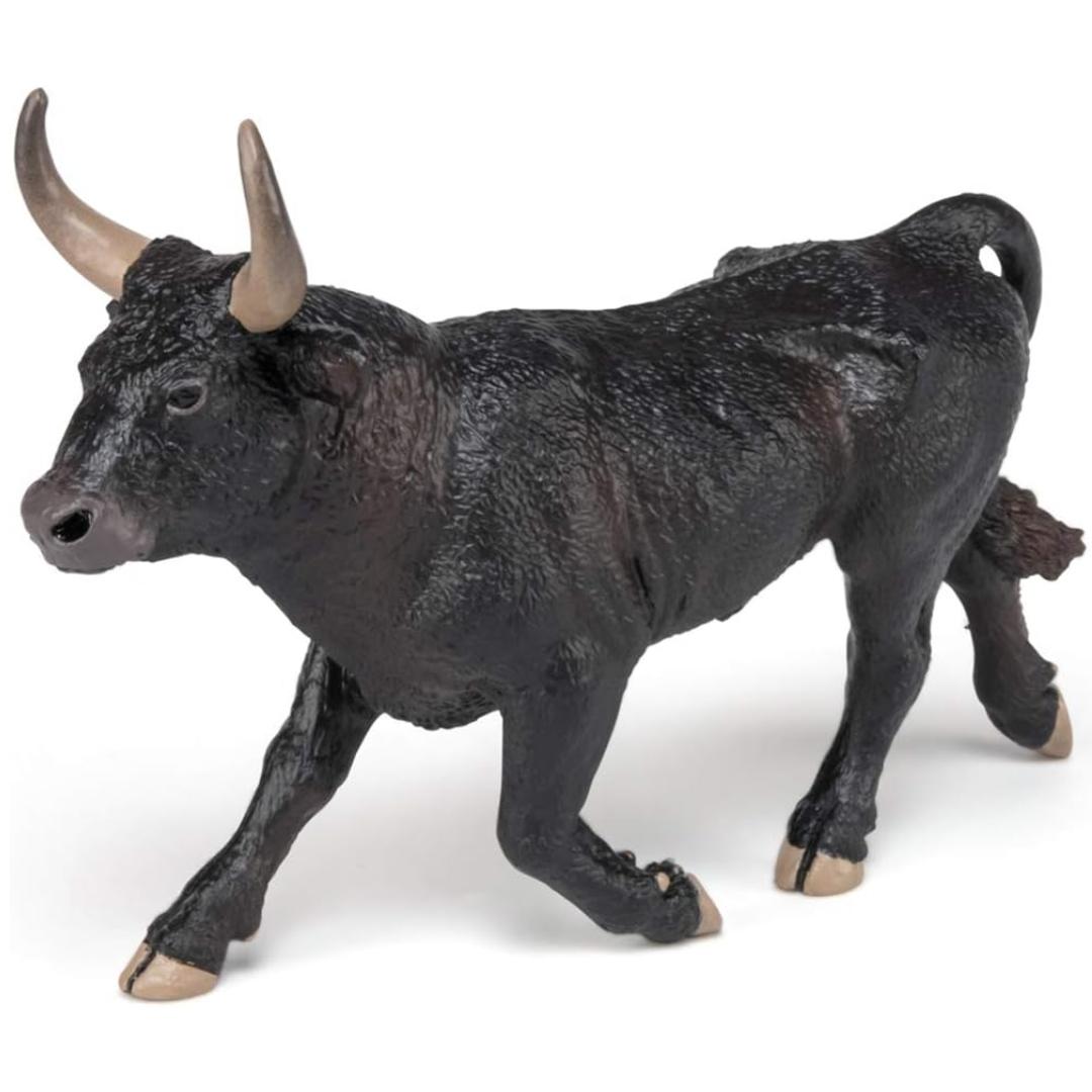 Camargue Bull Figurine - Hand Painted Farm Animal Toy Figure - Papo