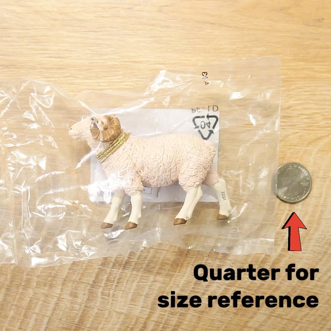 Ram Sheep Figurine - Hand Painted Farm Animal Toy Figure - Papo