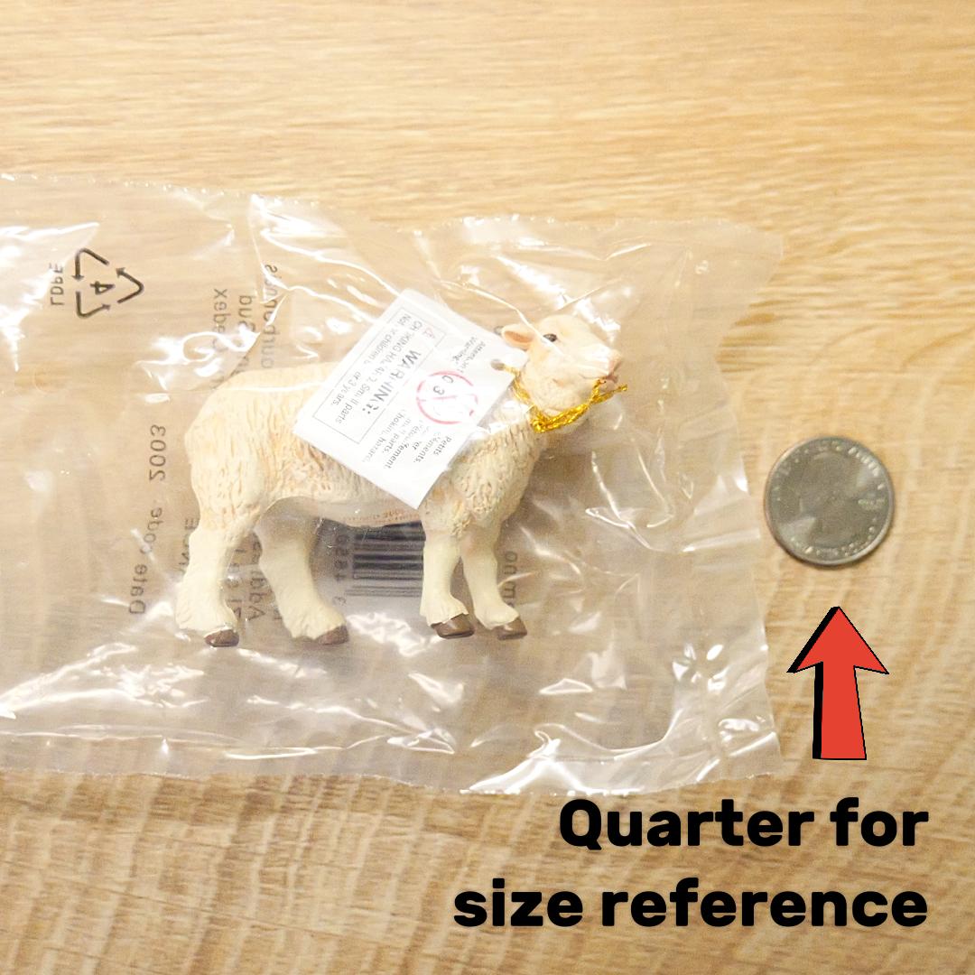 Sheep Figurine - Hand Painted Collectible Ewe Farm Animal Toy Figure - Papo