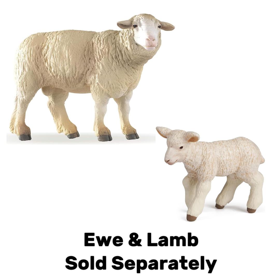 Ram Sheep Figurine - Hand Painted Farm Animal Toy Figure - Papo