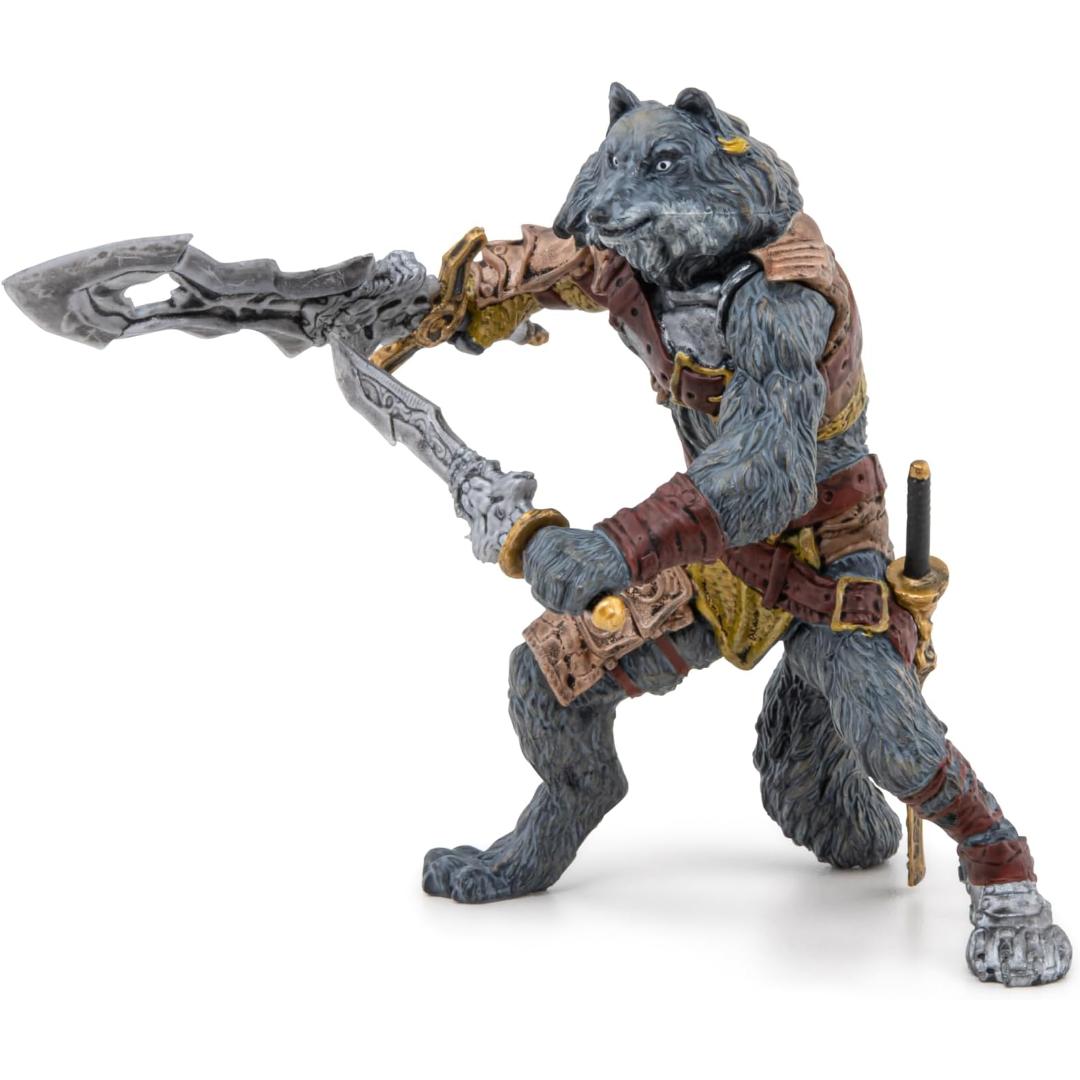 Mutant Wolf Figurine - Hand Painted Collectible Fantasy Toy Figure - Papo