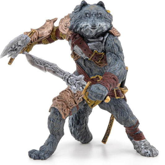 Mutant Wolf Figurine - Hand Painted Collectible Fantasy Toy Figure - Papo