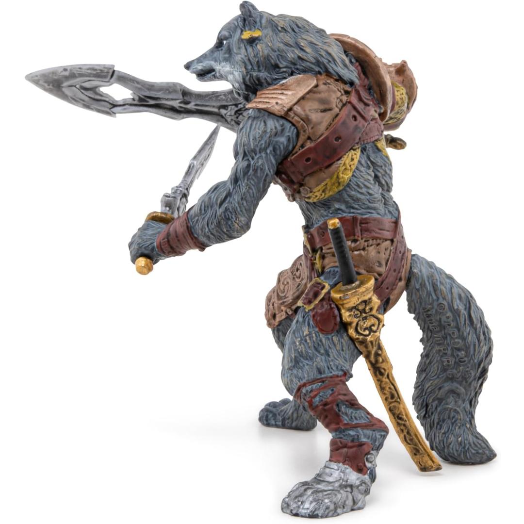 Mutant Wolf Figurine - Hand Painted Collectible Fantasy Toy Figure - Papo