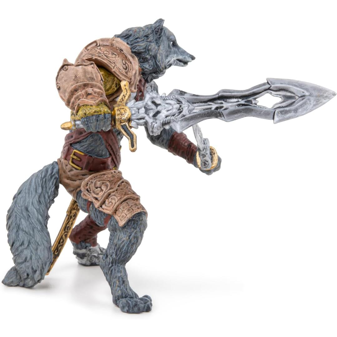 Mutant Wolf Figurine - Hand Painted Collectible Fantasy Toy Figure - Papo
