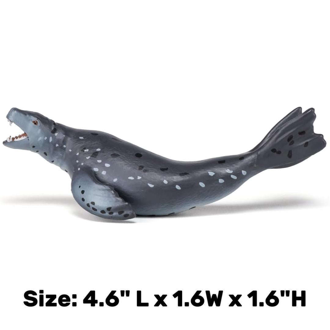 Leopard Seal Figurine - Hand Painted Collectible Sea Life Toy Figure - Papo