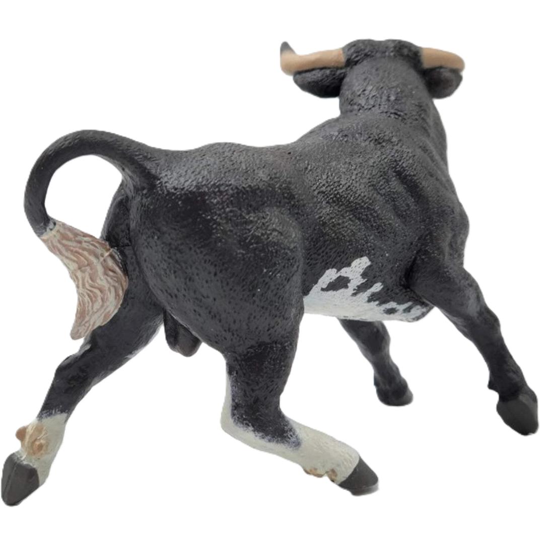 Spanish Bull Figurine - Hand Painted Collectible Farm Animal Toy Figure - Papo