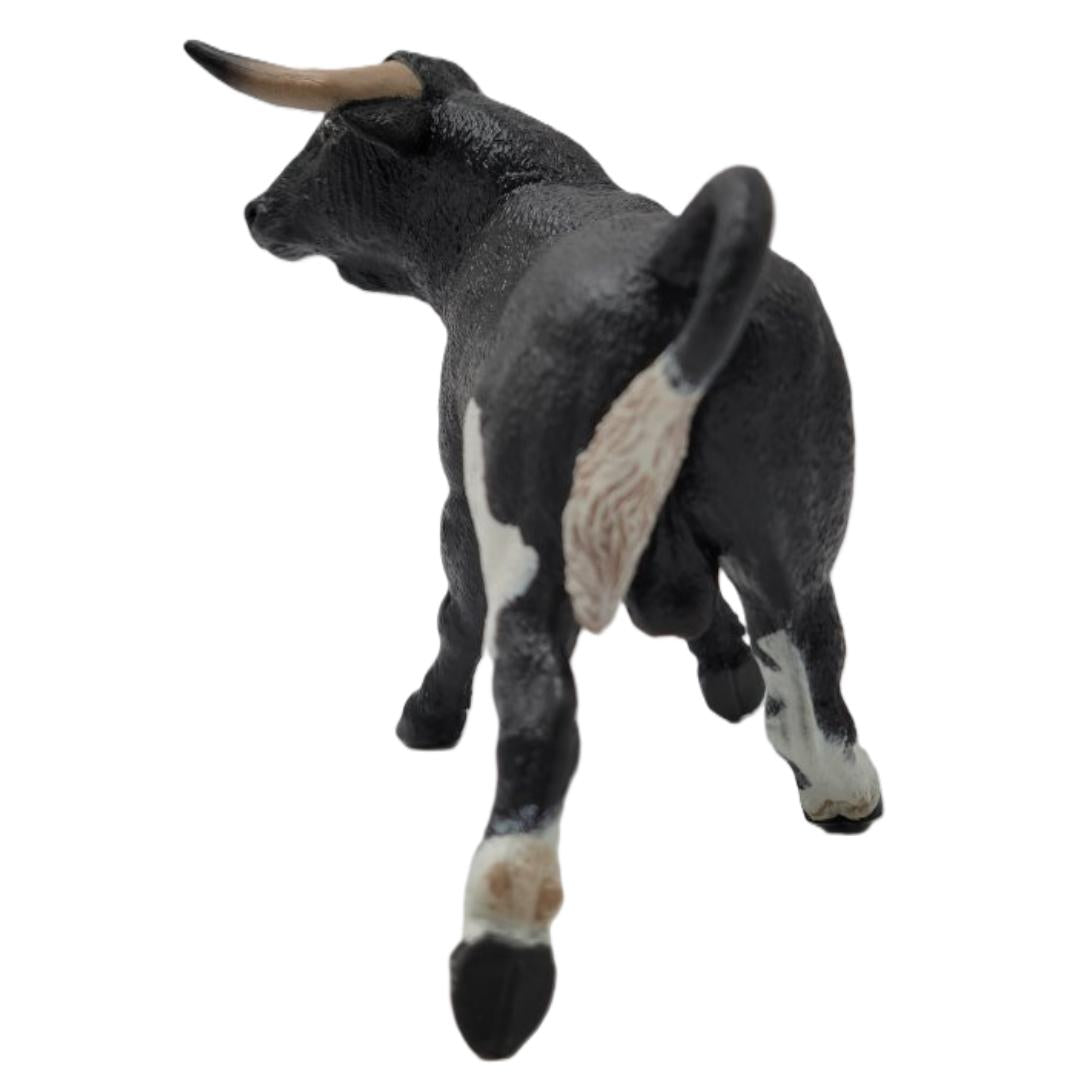 Spanish Bull Figurine - Hand Painted Collectible Farm Animal Toy Figure - Papo