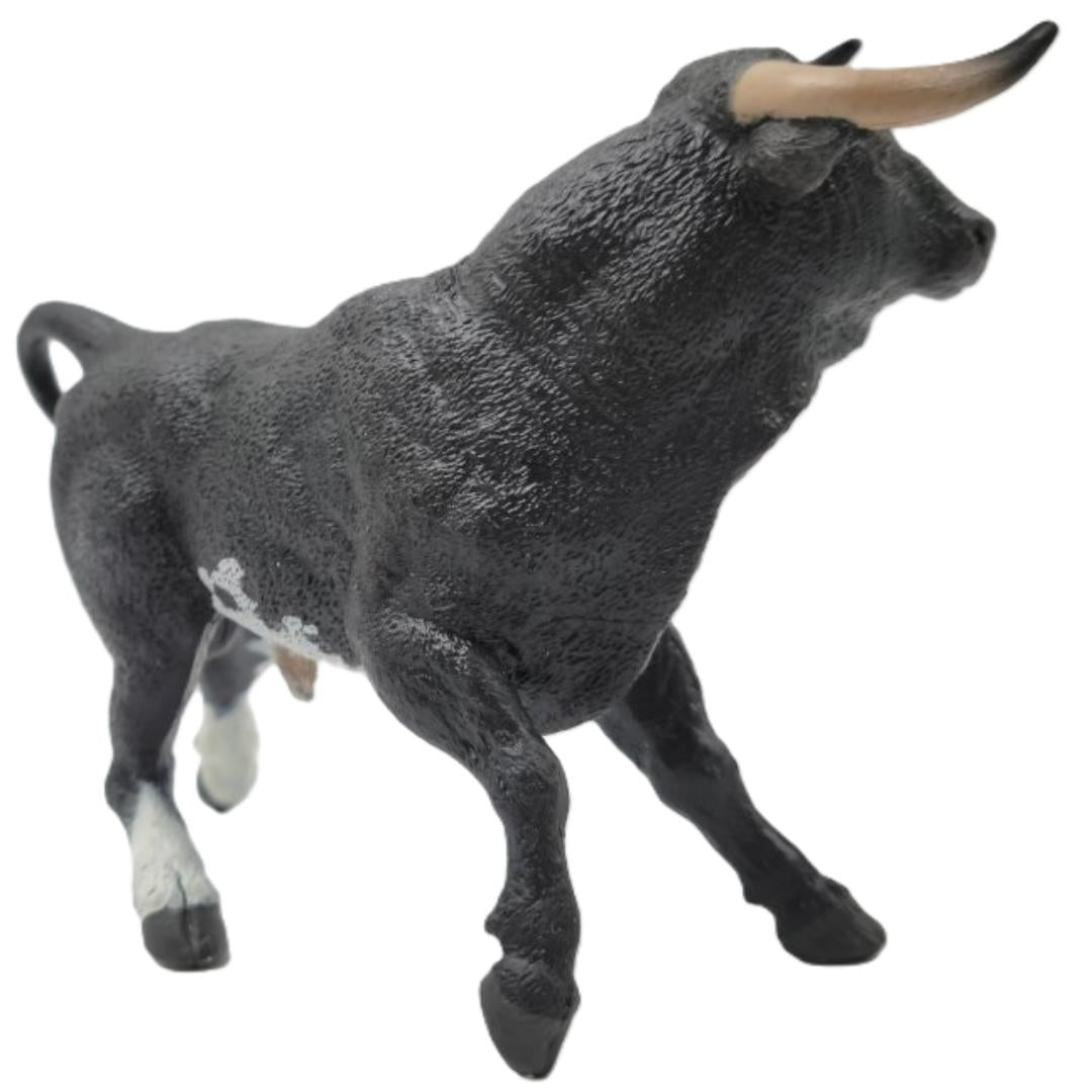 Spanish Bull Figurine - Hand Painted Collectible Farm Animal Toy Figure - Papo