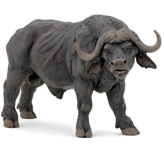 African Buffalo Figurine - Hand Painted Collectible Wild Animal Figure - Papo