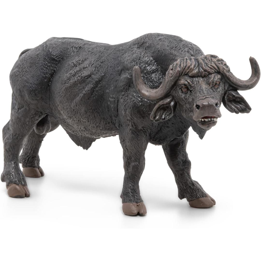 African Buffalo Figurine - Hand Painted Collectible Wild Animal Figure - Papo
