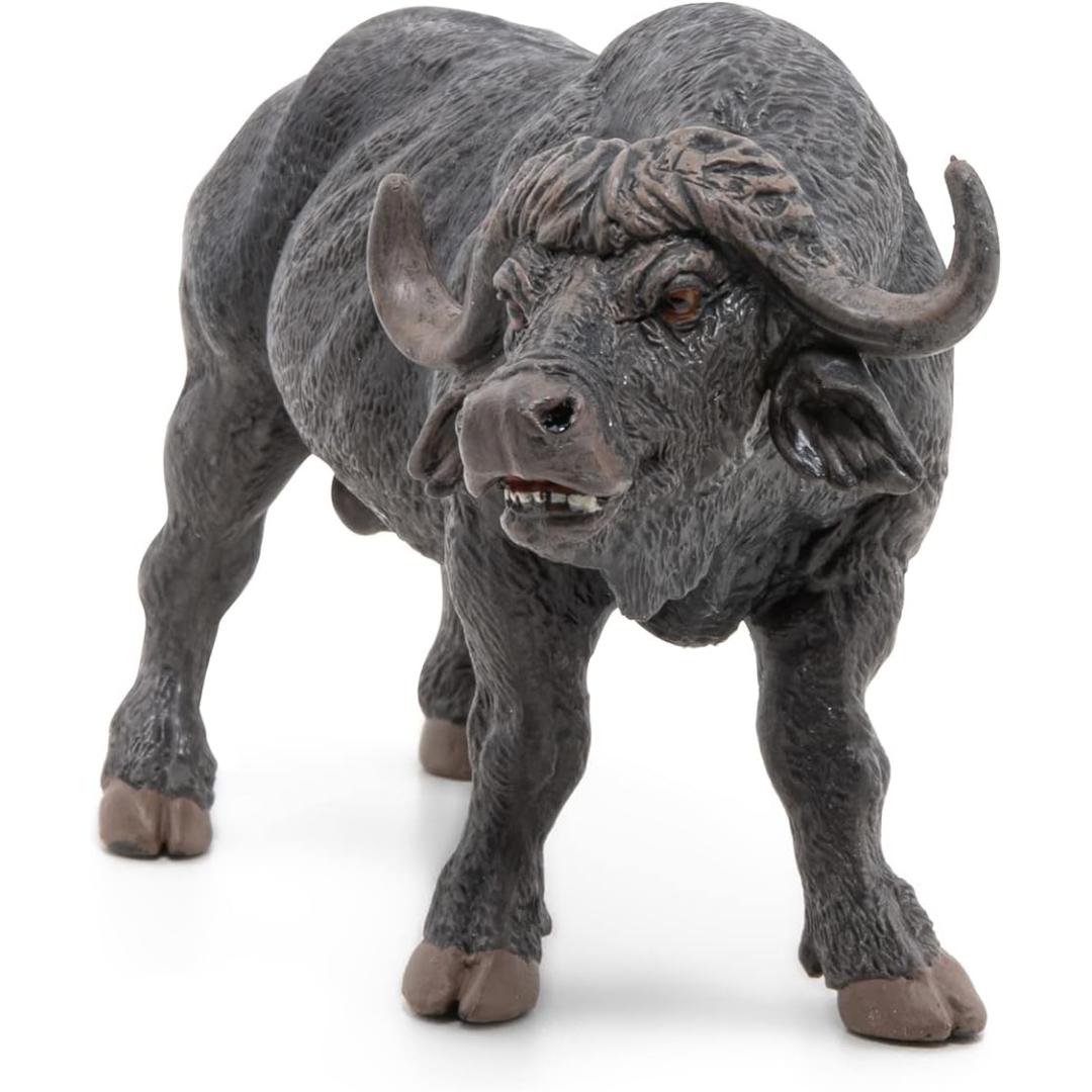 African Buffalo Figurine - Hand Painted Collectible Wild Animal Figure - Papo