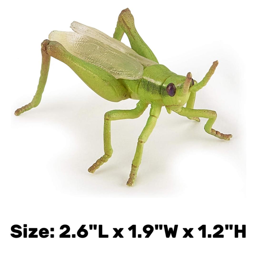 Grasshopper Figurine - Hand Painted Collectible Toy Insect Figure - Papo