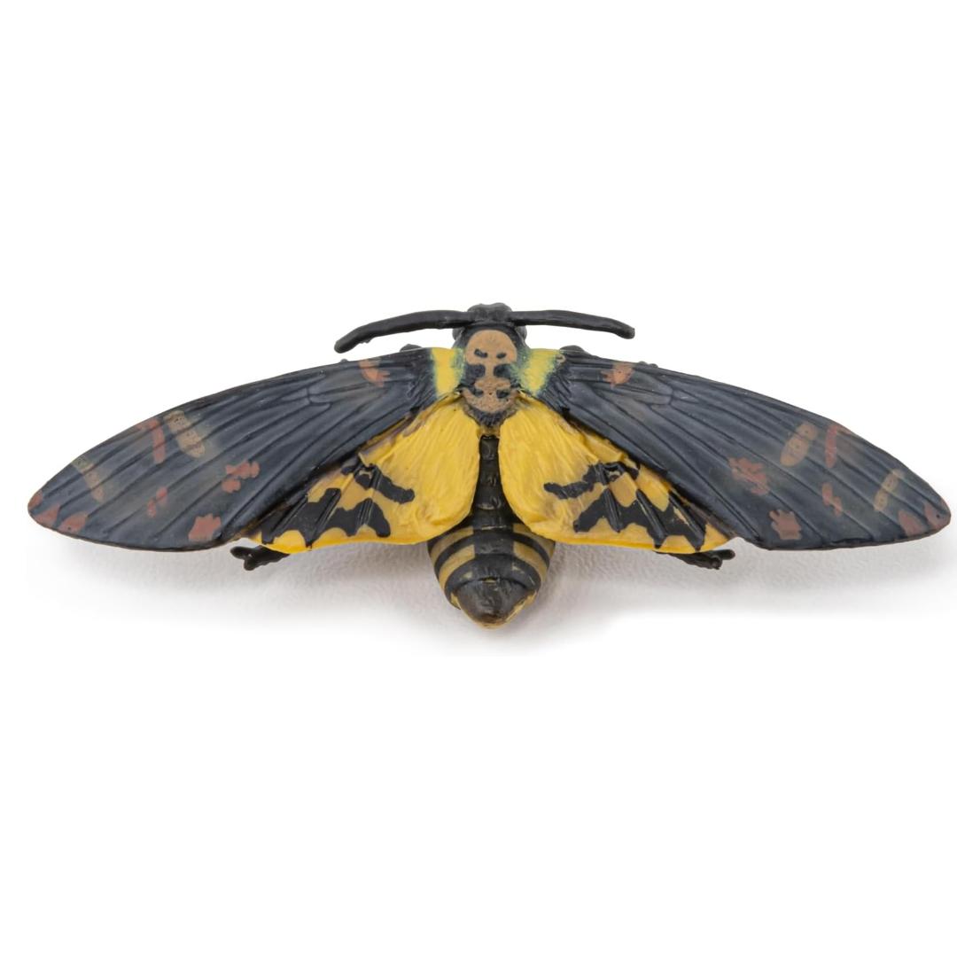 Hawkmoth Figurine - Hand Painted Collectible Moth Insect Toy Figure - Papo