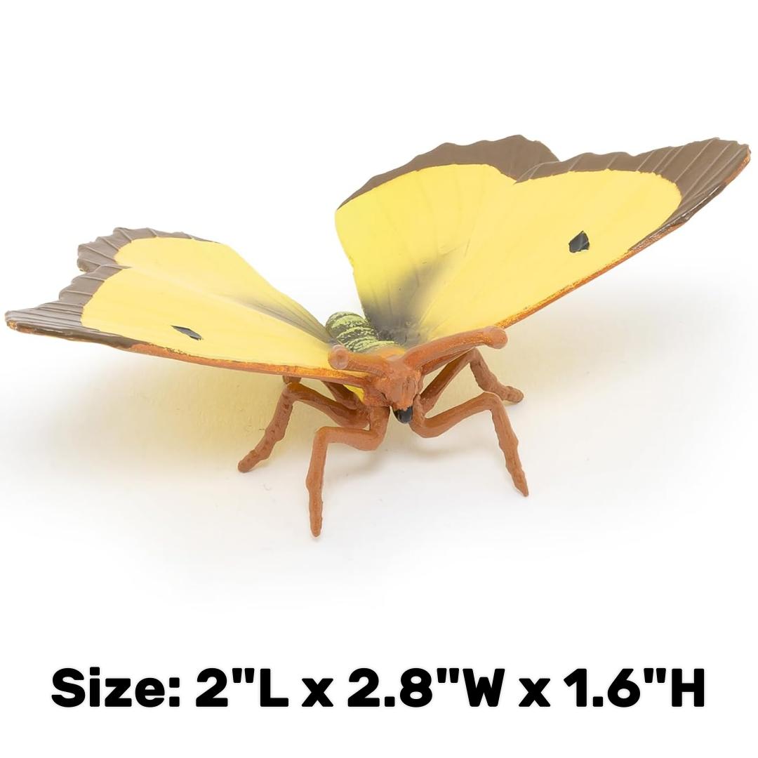 Clouded Yellow Butterfly Figurine - Hand Painted Toy Insect Figure - Papo