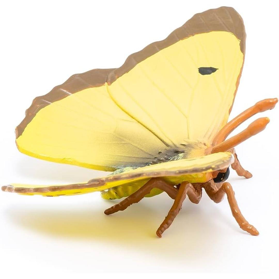 Clouded Yellow Butterfly Figurine - Hand Painted Toy Insect Figure - Papo