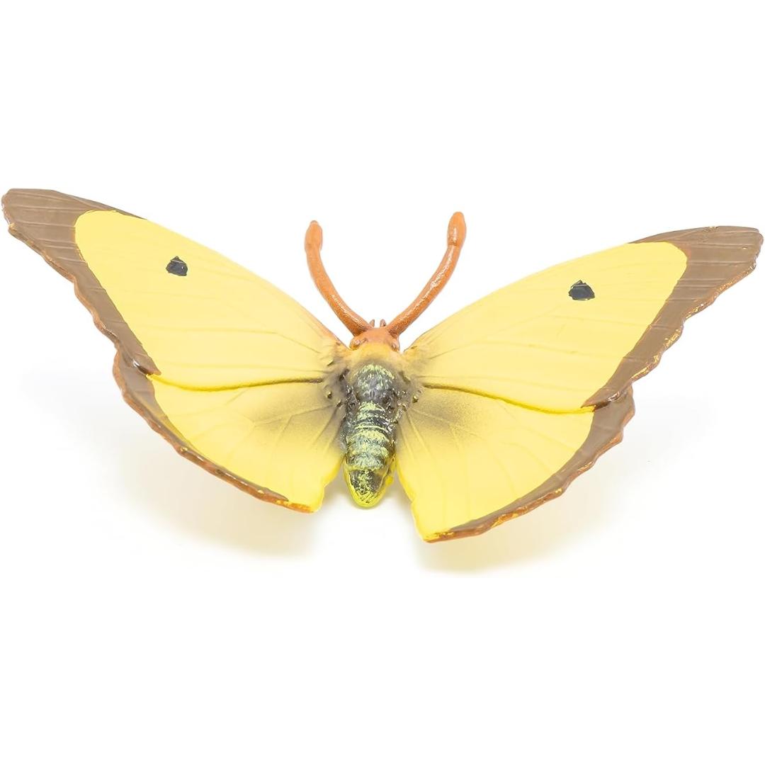 Clouded Yellow Butterfly Figurine - Hand Painted Toy Insect Figure - Papo