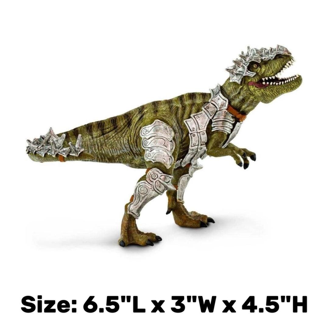 Armored T-Rex Figurine - Hand Painted Dinosaur Toy Figure - Safari Ltd