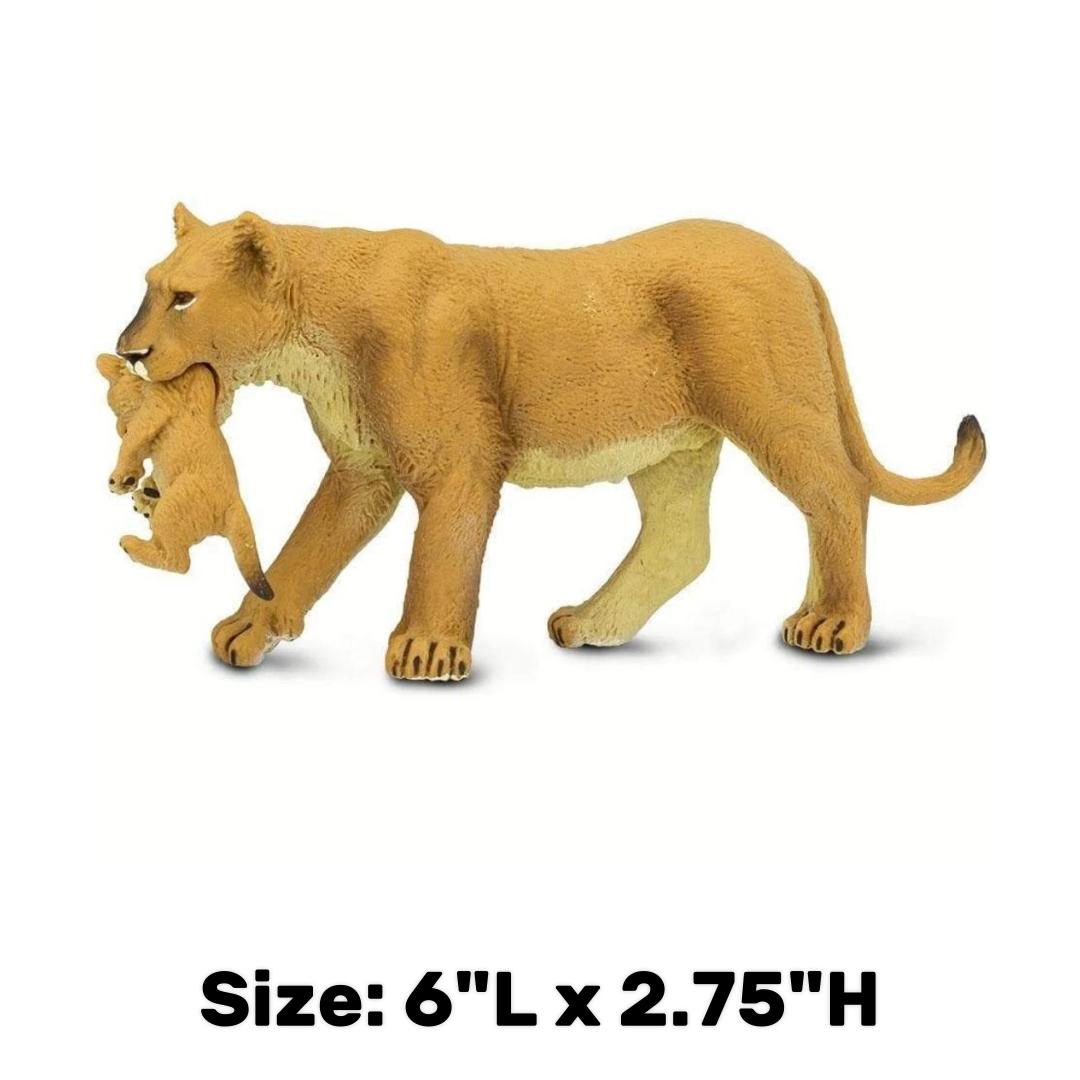 Lioness With Cub Figurine - Hand Painted Wild Animal Toy Figure - Safari Ltd