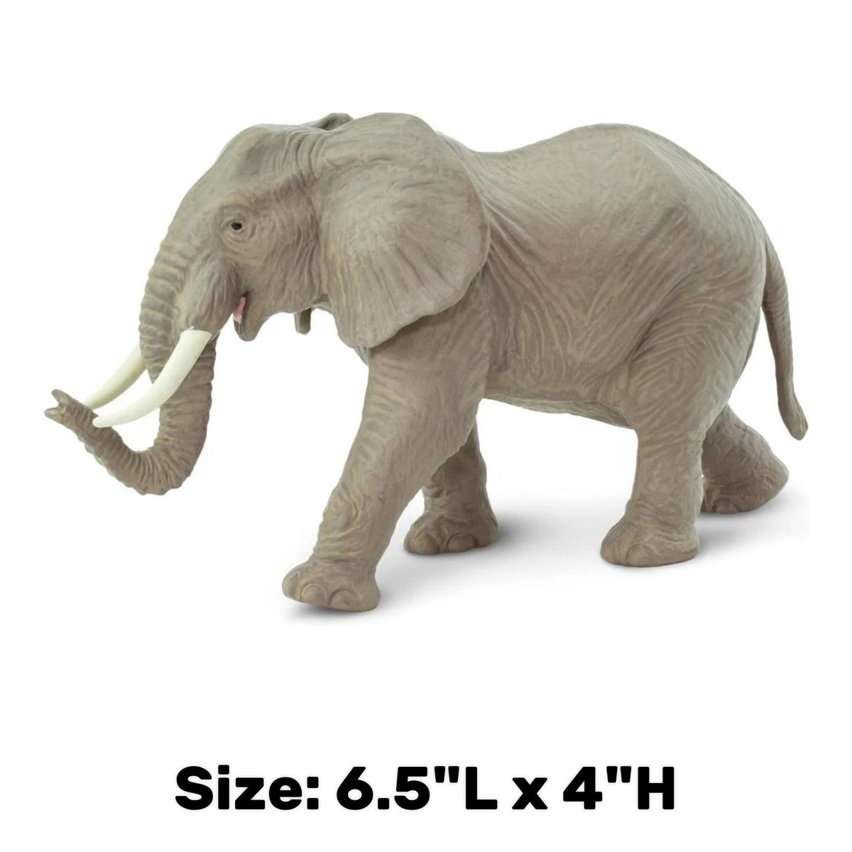 African Elephant Figurine - Hand Painted Wild Animal Toy Figure - Safari Ltd
