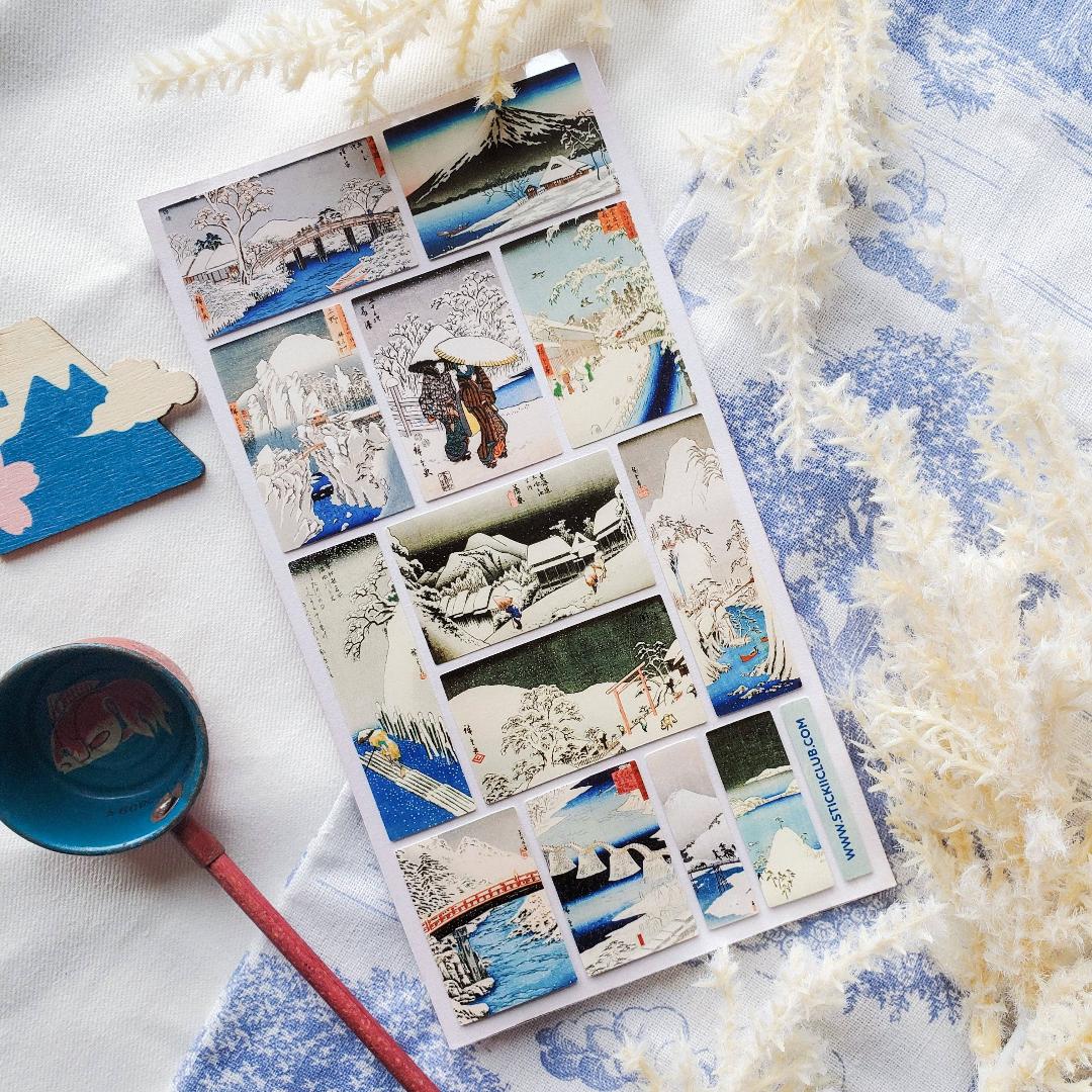 Japan in Snowfall Sticker Sheet - STICKII