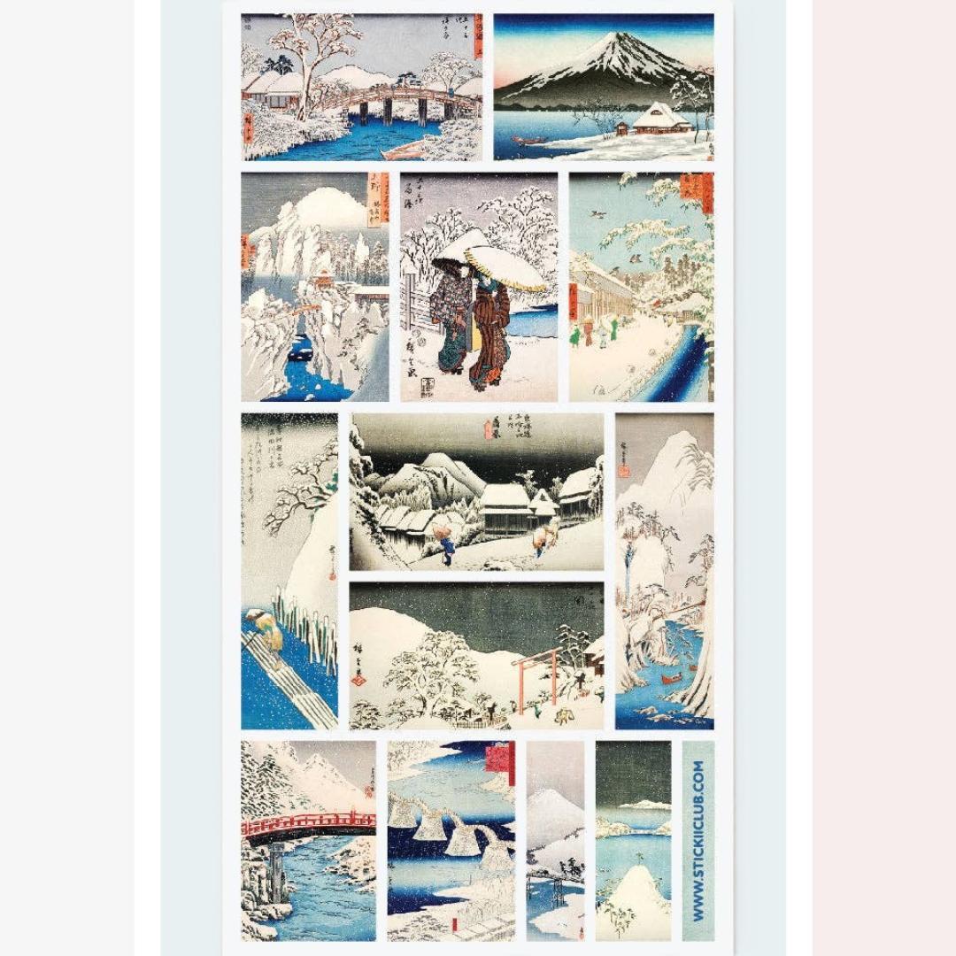 Japan in Snowfall Sticker Sheet - STICKII
