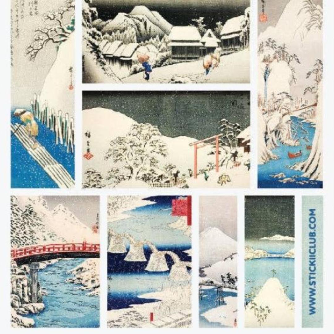 Japan in Snowfall Sticker Sheet - STICKII