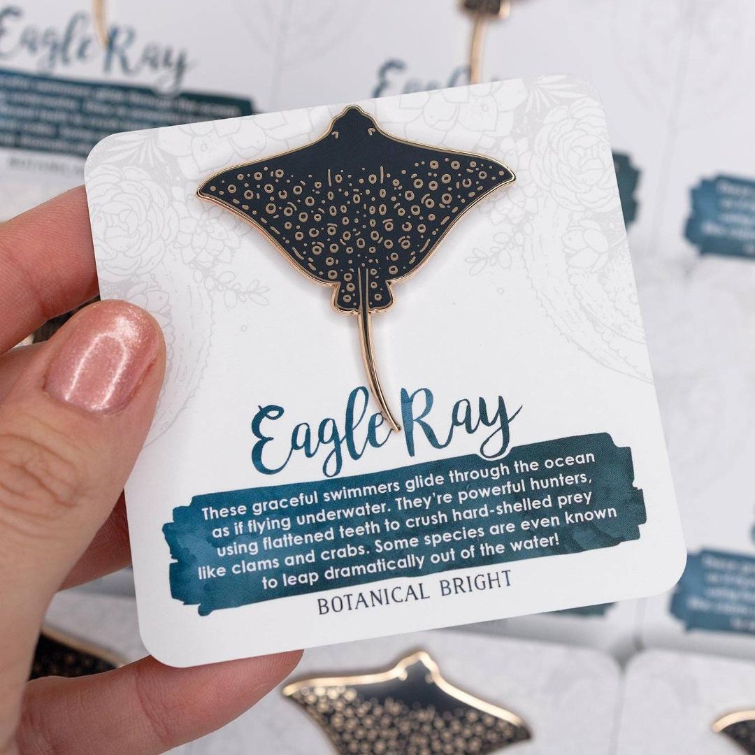 Eagle Ray Enamel Pin