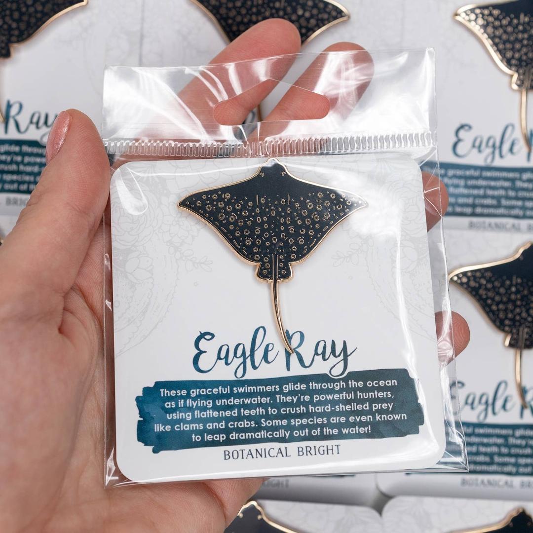 Eagle Ray Enamel Pin