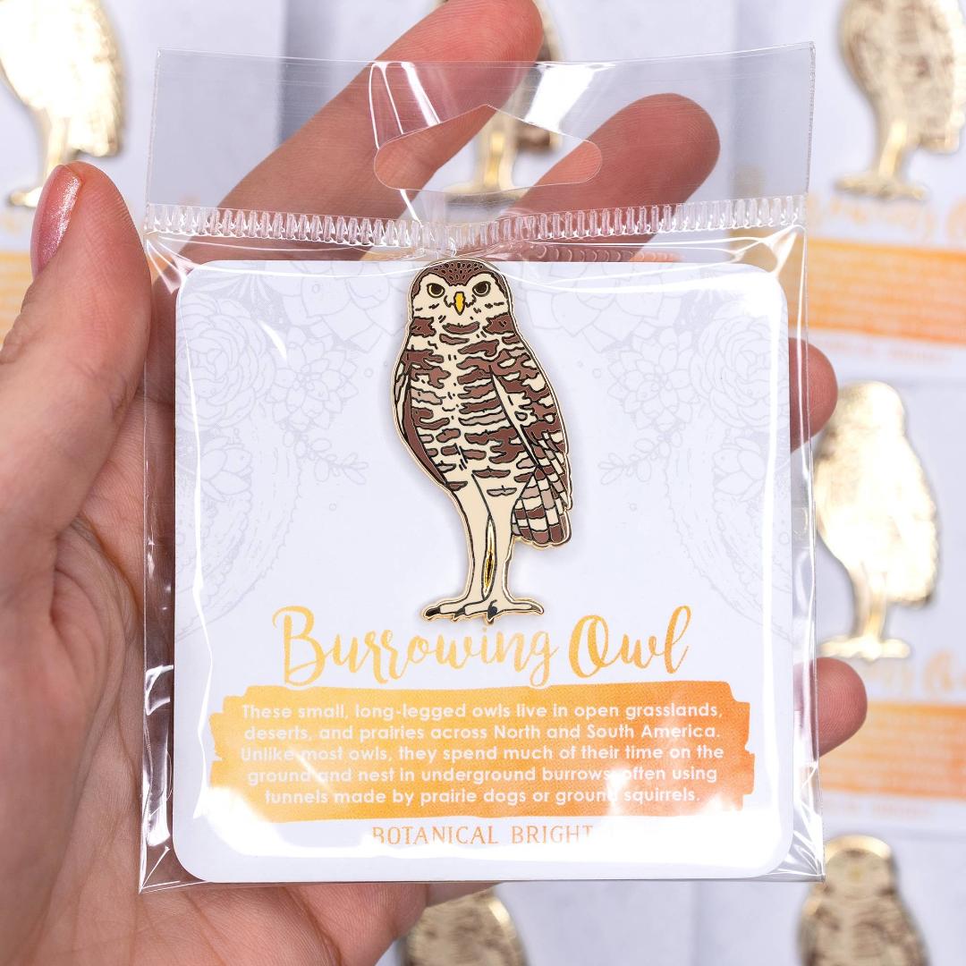 Burrowing Owl Enamel Pin