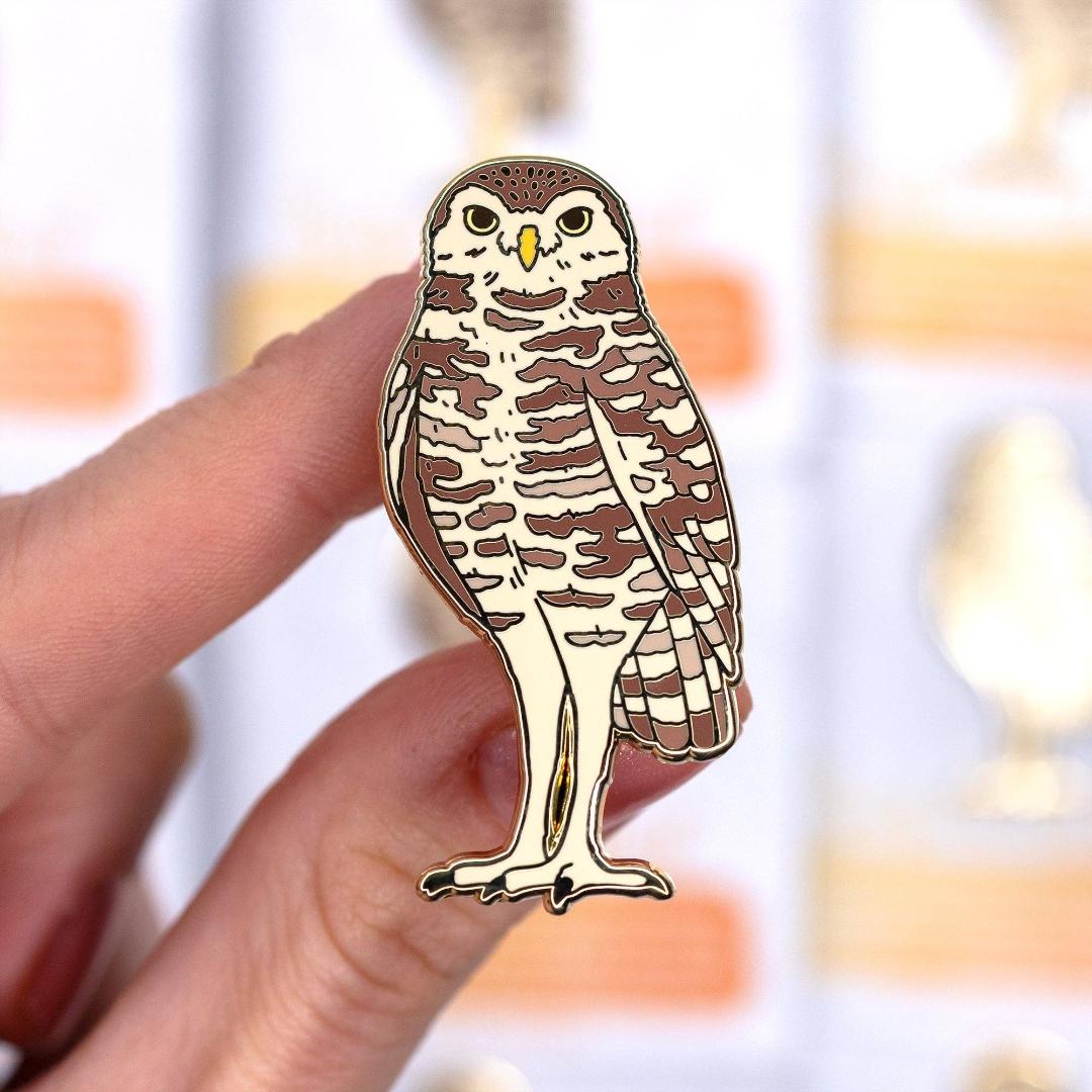 Burrowing Owl Enamel Pin