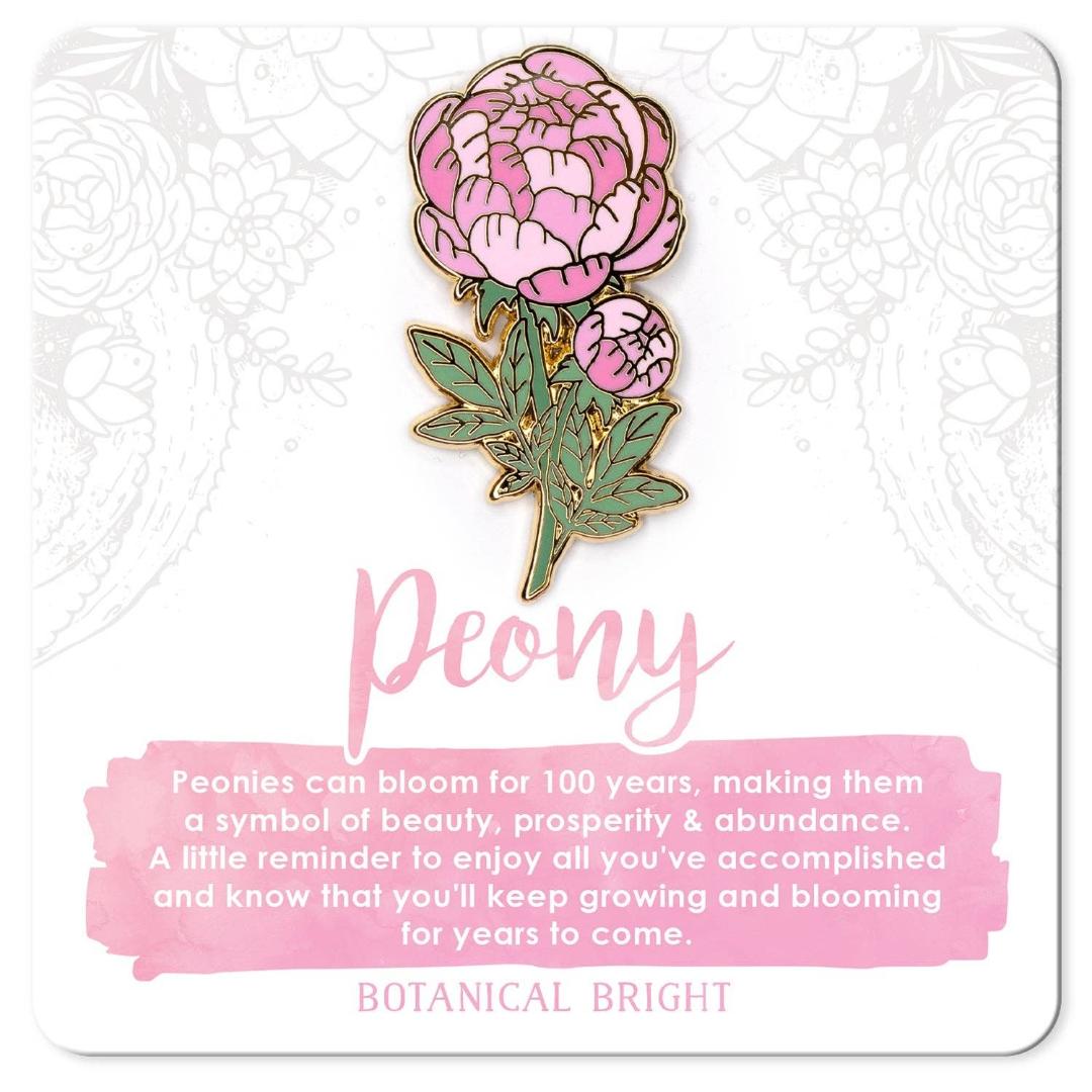 Peony Flower Enamel Pin